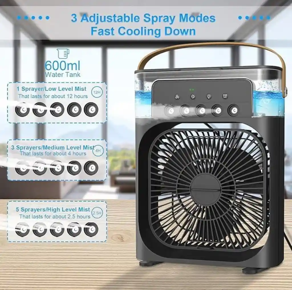 Ventilador Humificador Con Luz