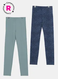 Pack X2 Calzas Largas Niña Index Talla 14