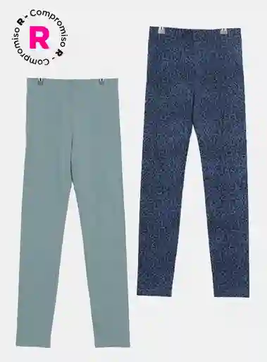 Pack X2 Calzas Largas Niña Index Talla 14