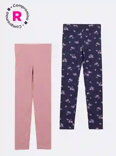 Pack X2 Calzas Largas Niña Index Talla 14