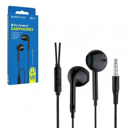 Audifonos Auxiliar 3.5mm Manos Libres Borofone Bm54 Negro