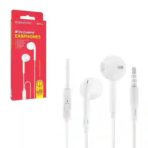 Audifonos Auxiliar 3.5mm Manos Libres Borofone Bm54 Blanco