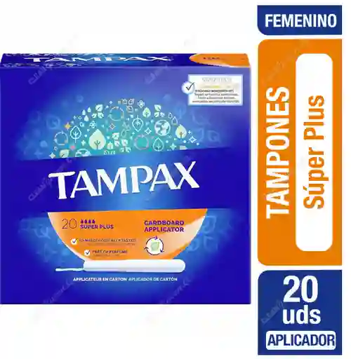 Tampón Clásico Tampax Super Plus 20 Un