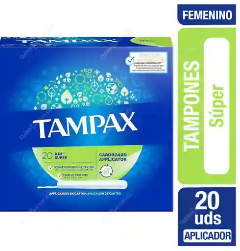 Tampón Clásico Tampax Super 20 Un