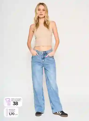 Jeans Mujer Index Wide Leg Talla 36