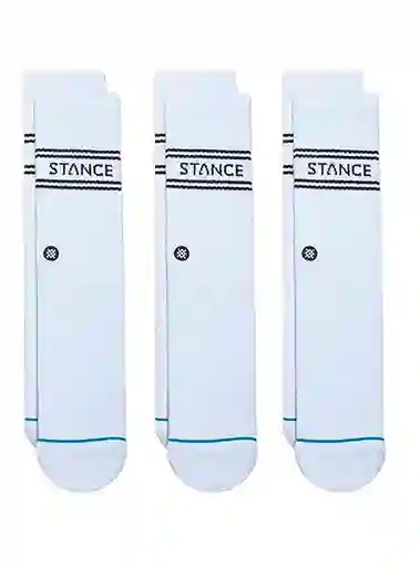 Calceta Stance Bsc 3p Crew Bla Blanco L