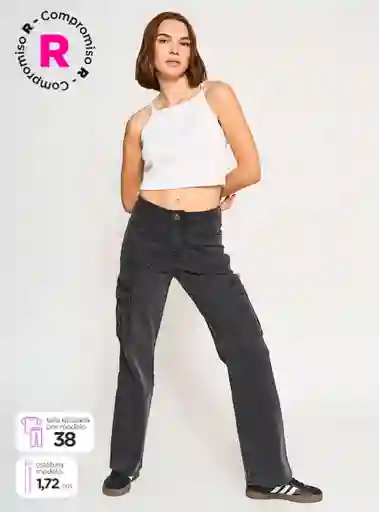 Jeans Mujer Barbados Cargo Talla 38