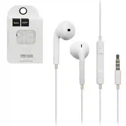 Audifonos Auxiliar 3.5mm Manos Libres Hoco M1 Blanco
