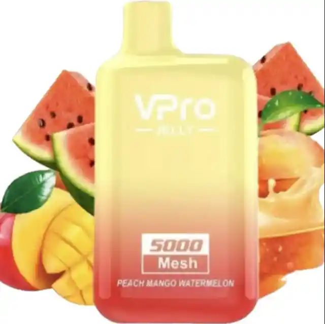 Vaper Vpro Jelly Peach Mango Watermelon5000 Puffs Con Nicotina 5%