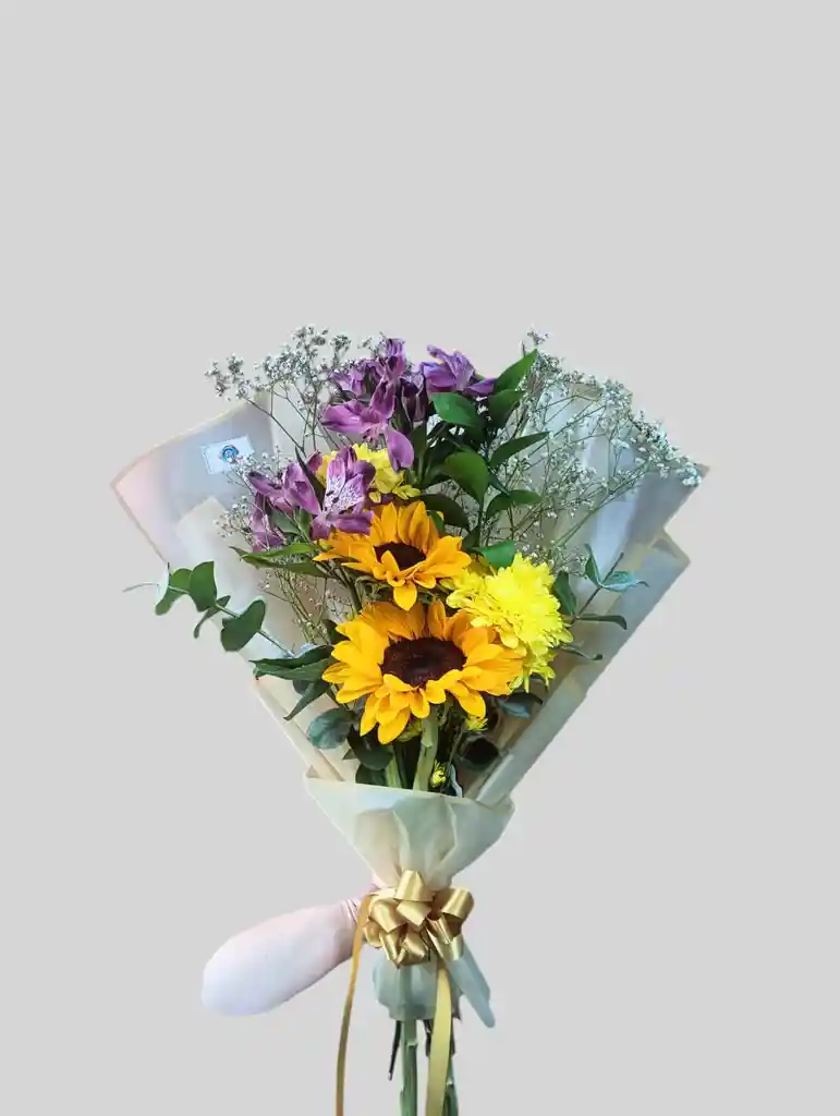 2 Girasoles Con Astromelias