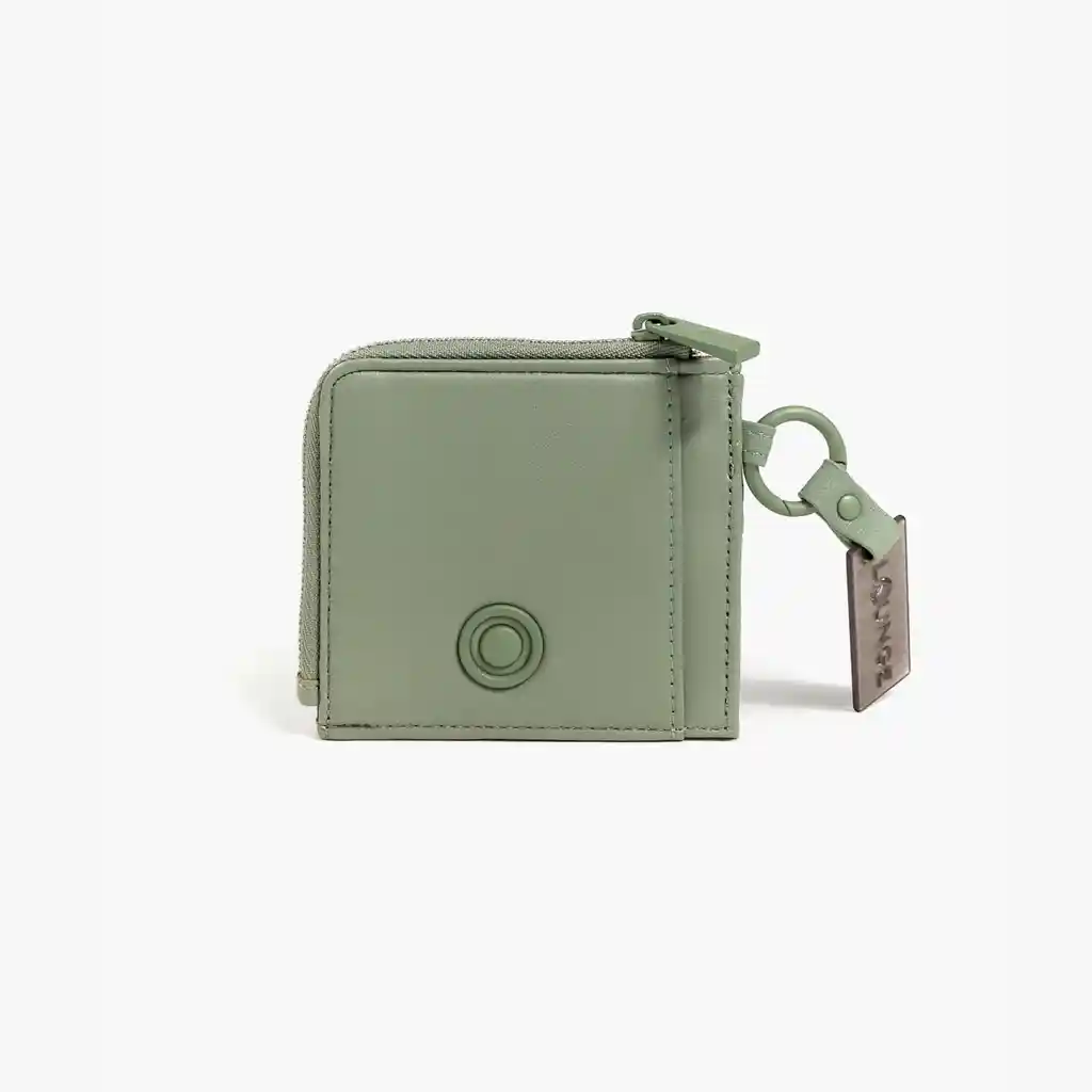 Tarjetero Mujer Cierre Llavero To Go Verde