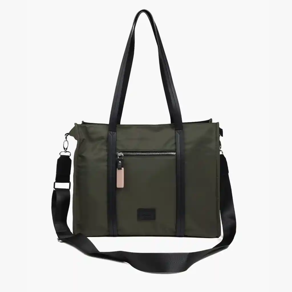 Cartera De Hombro Mujer New Office Verde Musgo