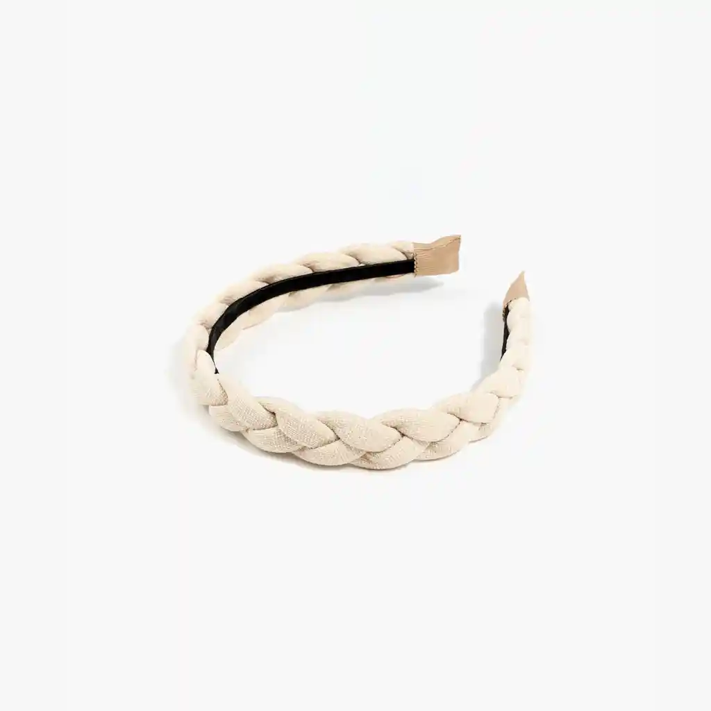 Cintillo Mujer Trenzado Beige