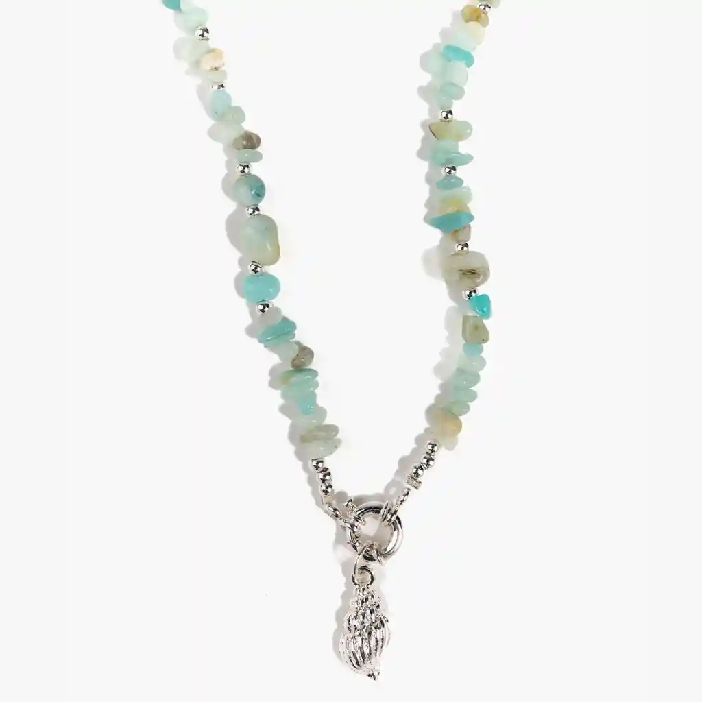 Collar Mujer Piedras Naturales Turquesa