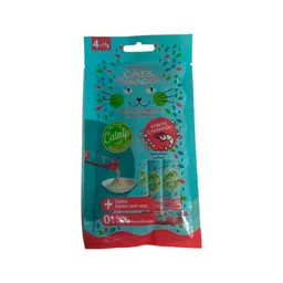 Cats Snack - Tubitos Cremosos Para Gatos Sabor Camaron Con Catnip 4x15g