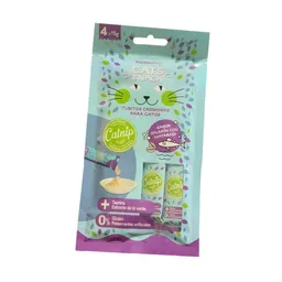 Cats Snack - Tubitos Cremosos Para Gatos Sabor Salmon Con Matatabi 4x15g