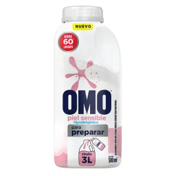 Omo Piel Sensible Hipoalergenico. Para Preparar. Rinde 3l