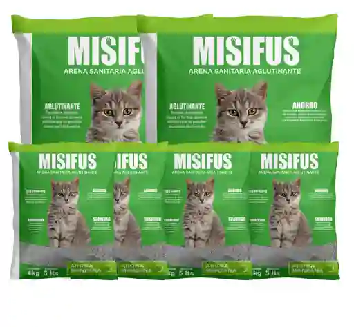 Arena Sanitaria Misifus 24 Kg- Manzana