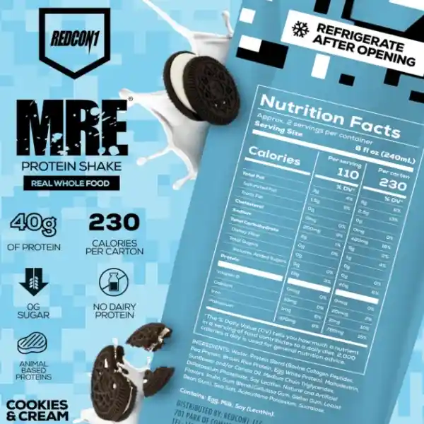 Batido De Proteina Sabor Cookiescream 500ml Redcon1