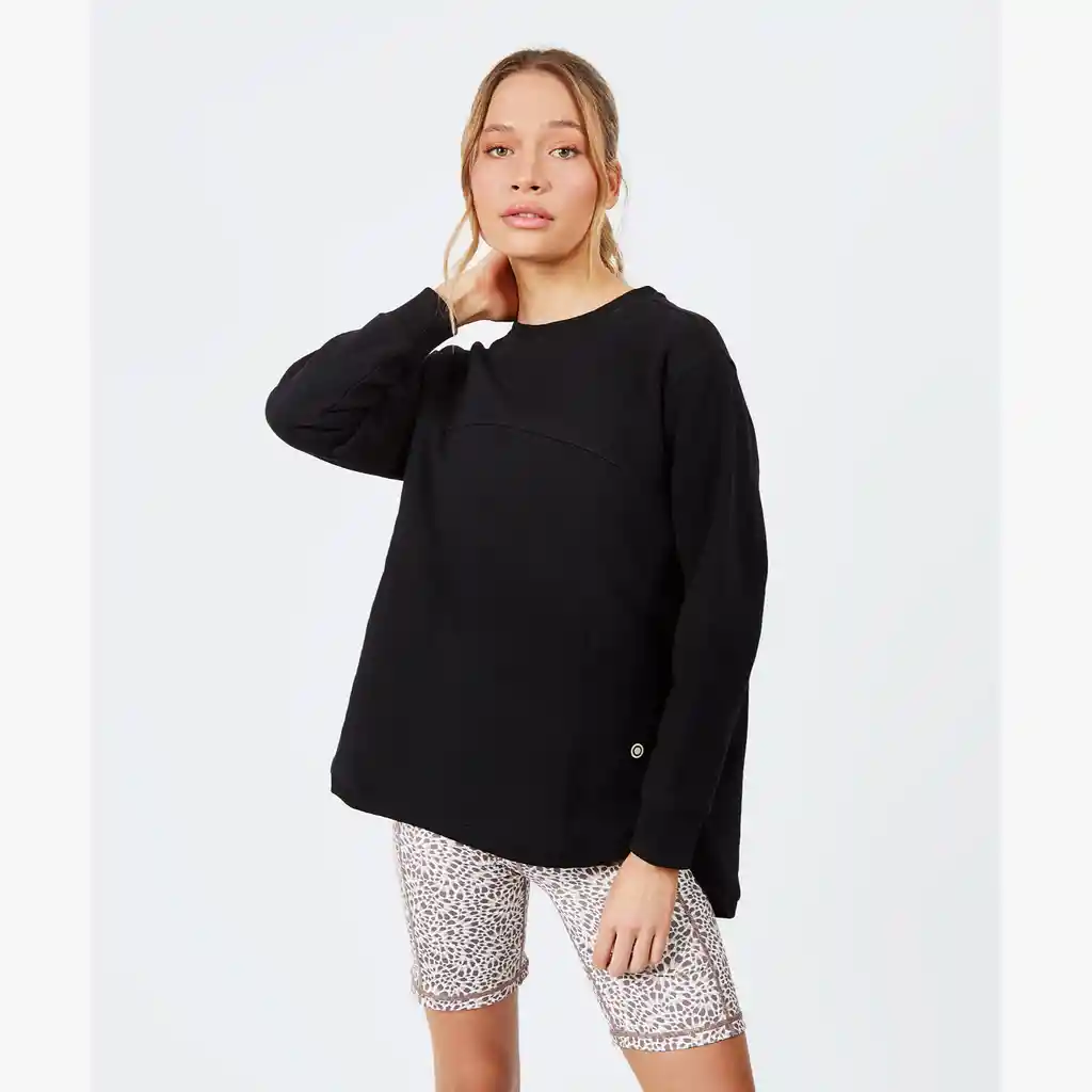 Polerón Mujer Con Bolsillos Xs Negro