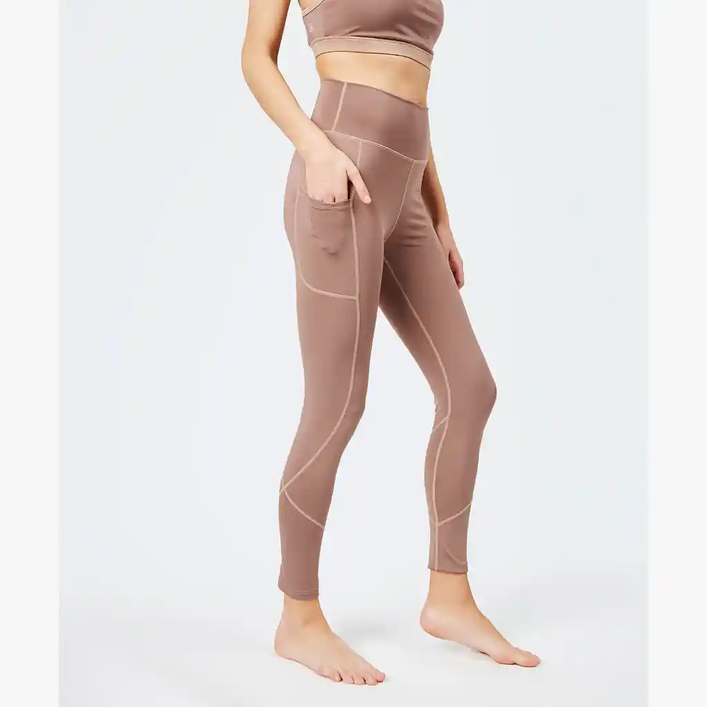 Calza Deportiva Mujer Clásica Xs Taupe