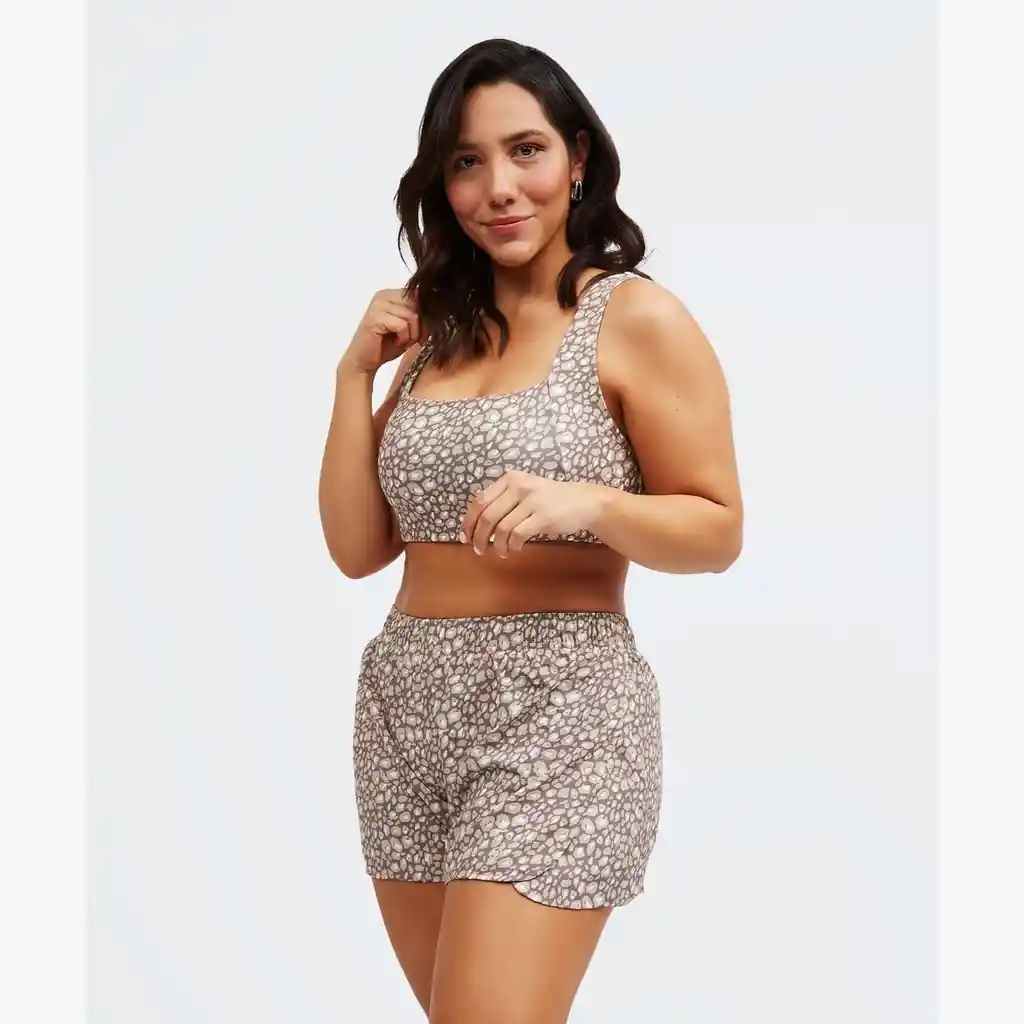 Short Deportivo Mujer Xs Taupe
