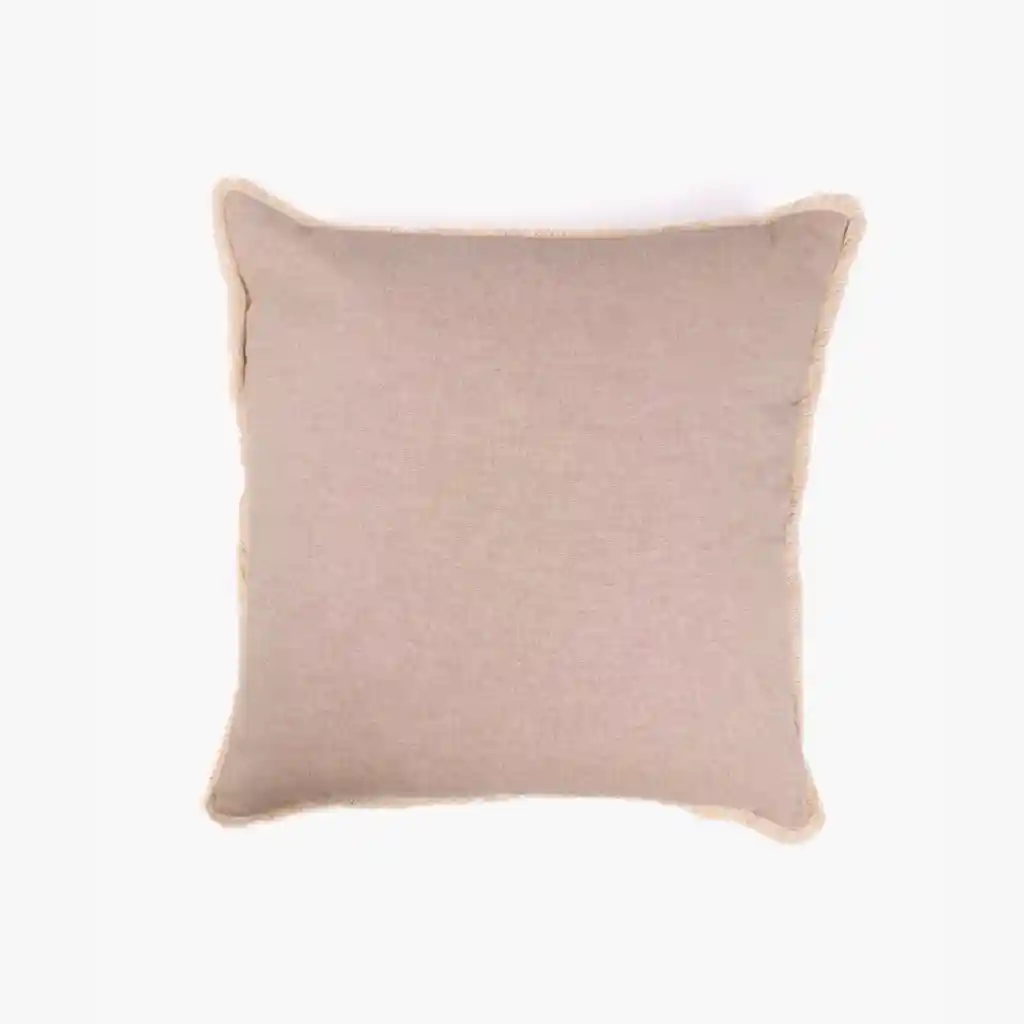 Cojín Mujer Algodón Bicolor Lavado 45 X 45 Cm Beige