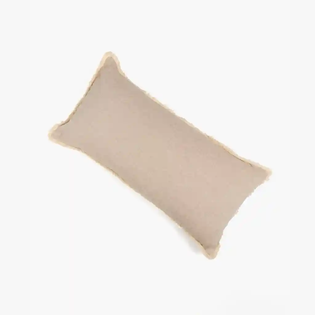 Cojín Mujer Algodón Bicolor Lavado 30 X 60 Cm Beige