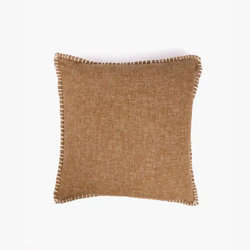 Cojín Mujer Algodón Costuras 45 X 45 Cm Camel