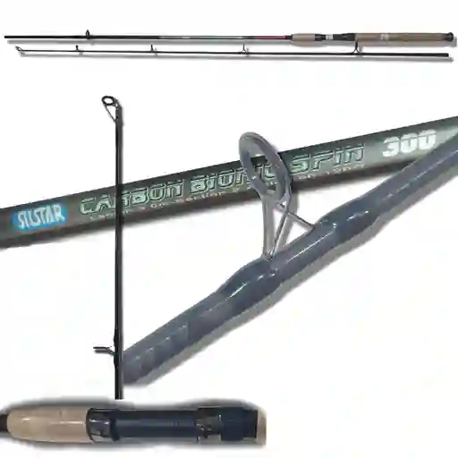 Caña Pesca Mar Silstar Carbon Bionic 2,7mts 2tramos 270gr Gris