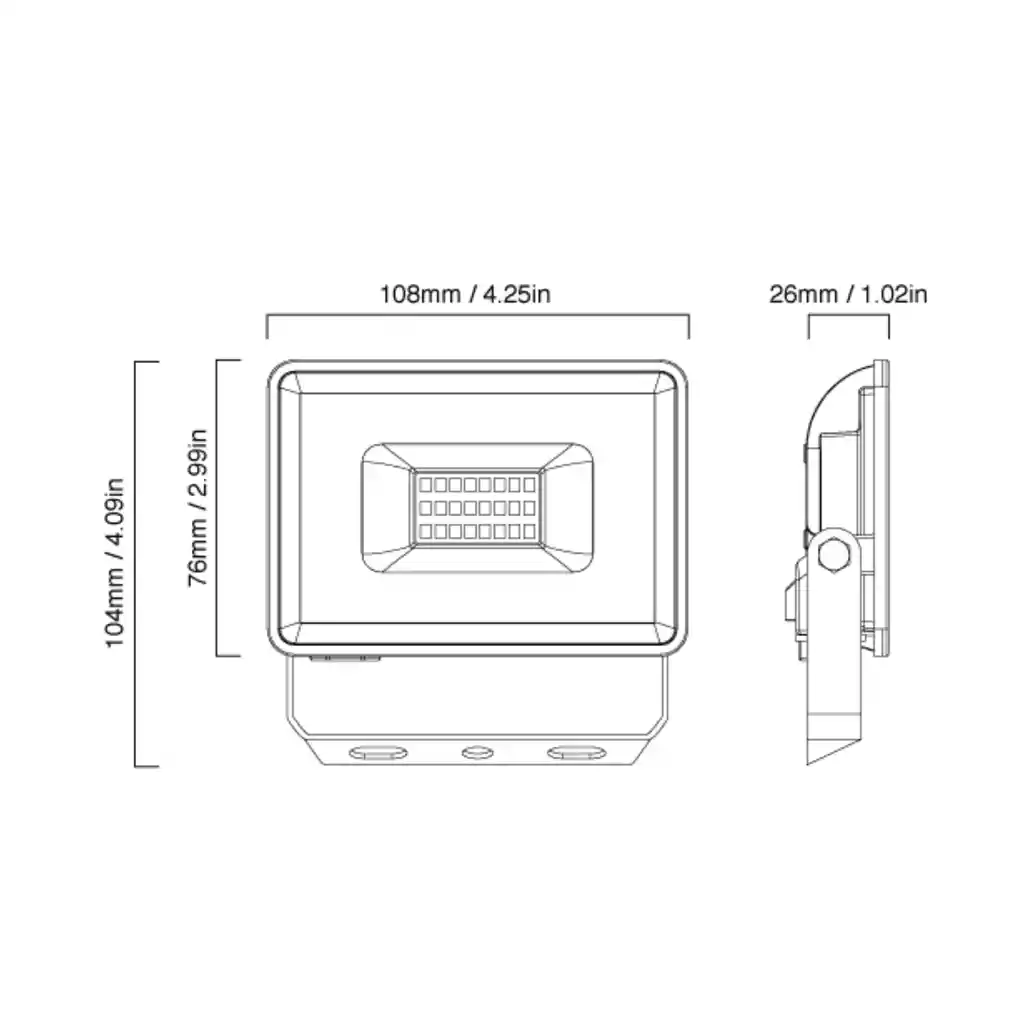 Proyector Led De Exteriores Ip65,10w 900lm Blanco Cálido 220v Sec Demasled