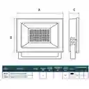 Reflector Led 10w Negro 6500k Ip65 - Vkb