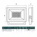 Reflector Led 20w Negro 6500k Ip65