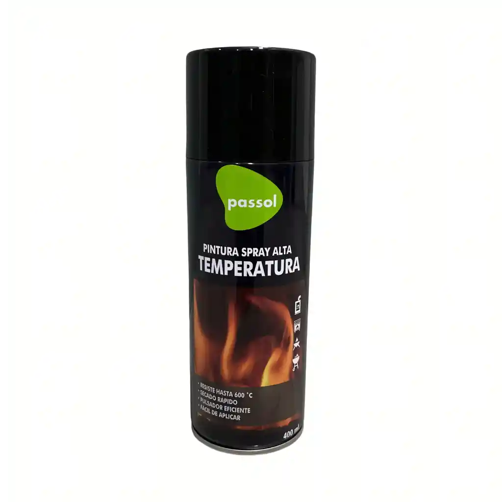 Pintura En Spray Secado Rapido Alta Temperatura Negro