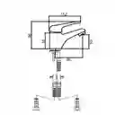 Monomando Lavamanos Sweet Cromado