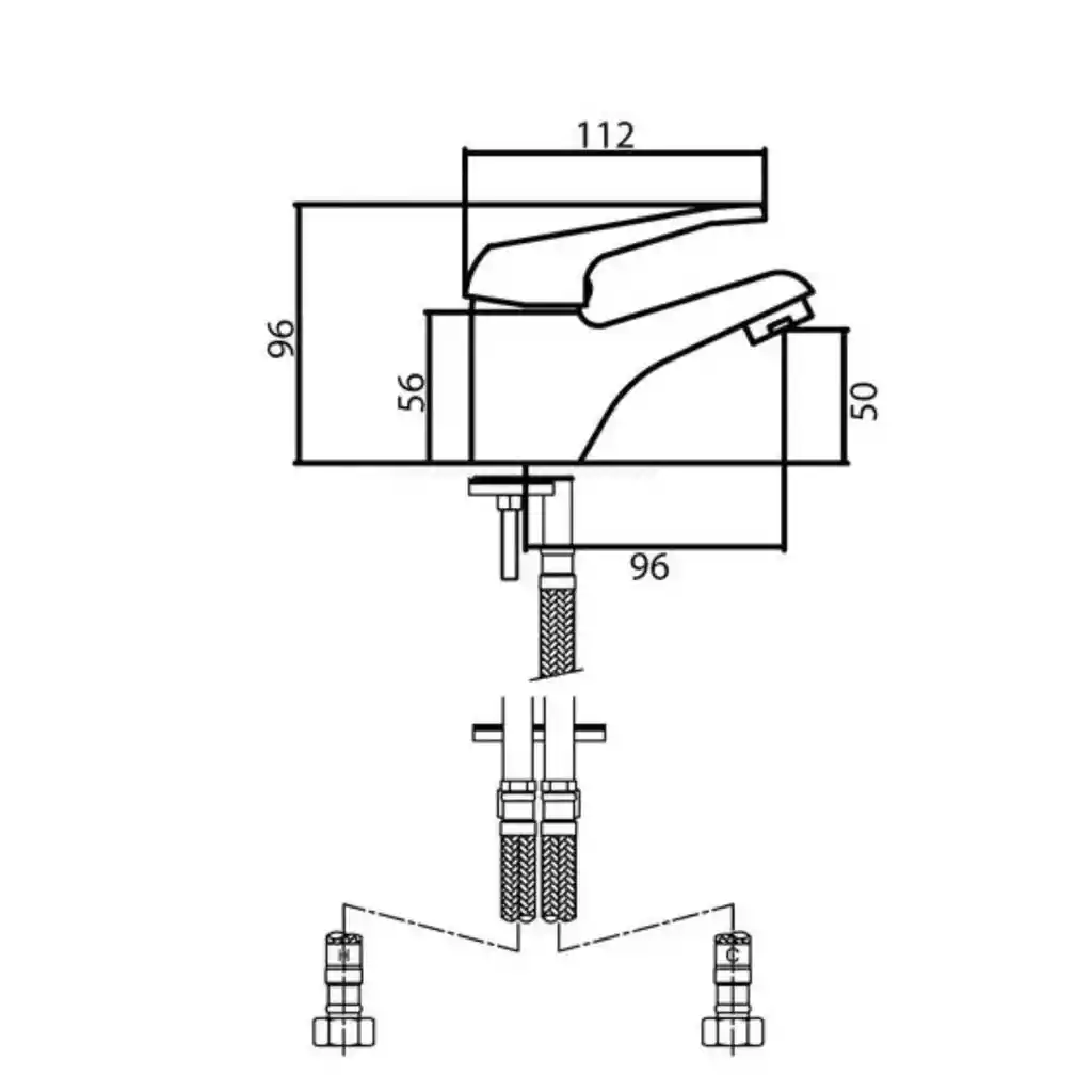 Monomando Lavamanos Sweet Cromado