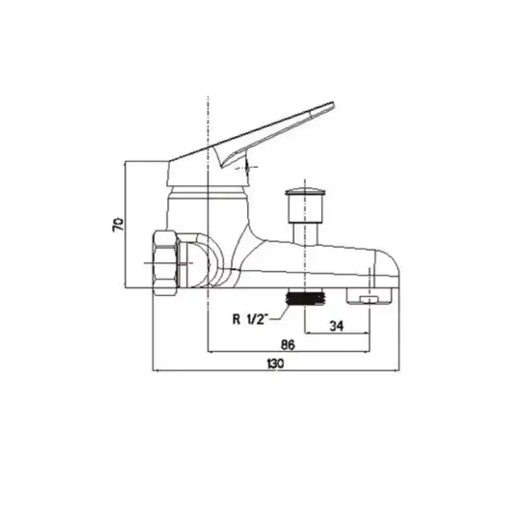 Monomando Tina / Ducha Sweet Cromado