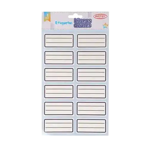 Set 12 Etiquetas Nombre 35x70mm Estándar