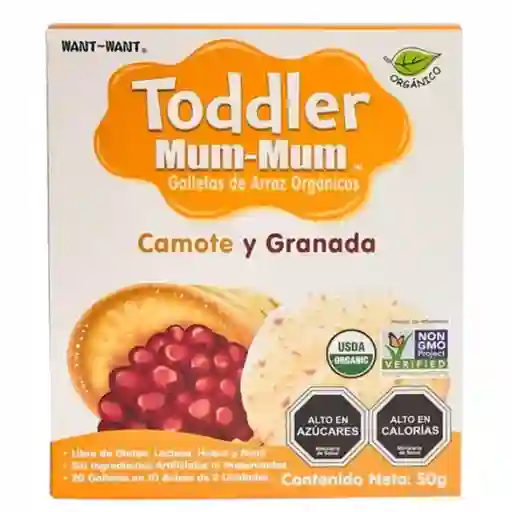 Galletas Org. Para Bebés Sabor Camote Y Granada Baby Mum 50g