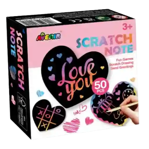 Avenir Scratch Taco De Notas Corazón