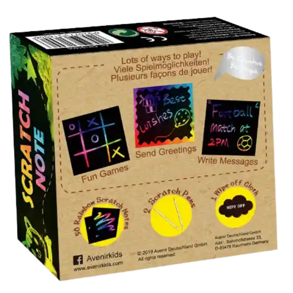 Avenir Scratch Taco De Notas Cuadrado