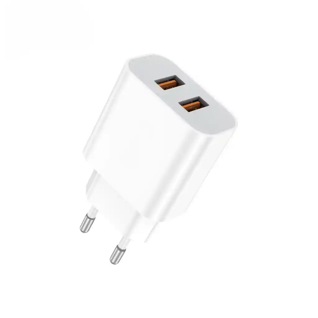 Cargador Rapido Enchufe Adaptador Pared Doble Puerto Usb