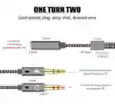 Adaptador Audio Micrófono 2 Aux Macho A 1 Aux Hembra 3.5mm