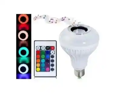 Ampolleta Parlante Led Bluetooth Musica Multicolor Y Control
