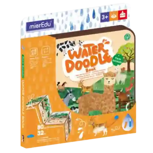 Mieredu Libro Para Pintar C/agua Animales De La Granja