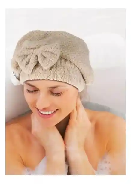 Gorro Toalla Microfibra Turbante Secar Cabello Rápido Ducha