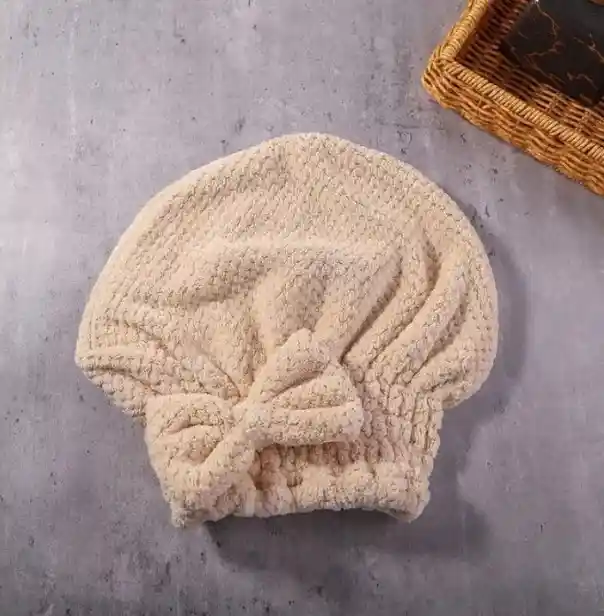 Gorro Toalla Microfibra Turbante Secar Cabello Rápido Ducha