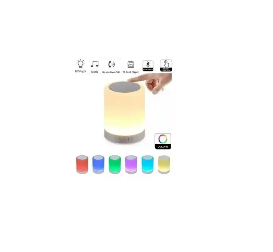 Lampara Led Touch Parlante Bluetooth Portátil