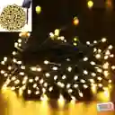 Luces 100 Led Guirnalda Solar Cálida 20 Metros Decoración