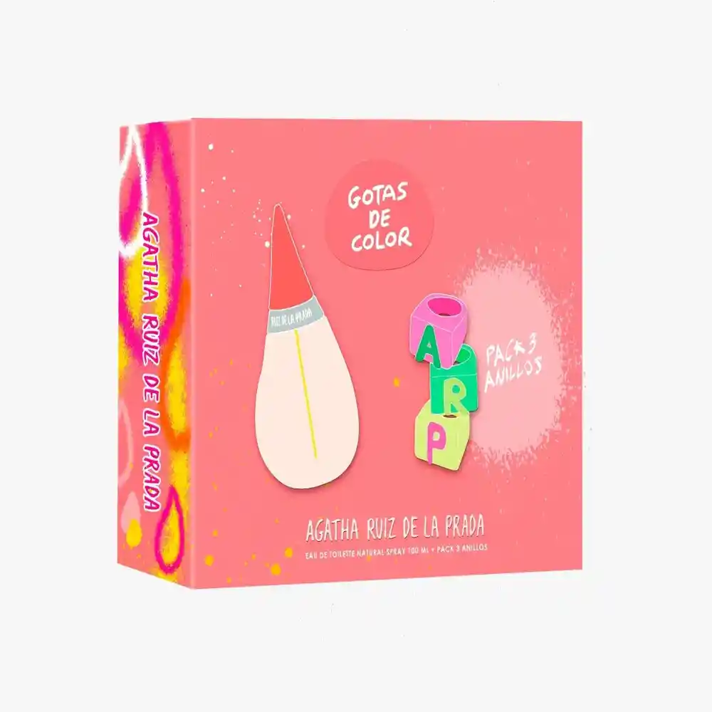 Set Gotas De Color Edt 50ml + 3 Anilos